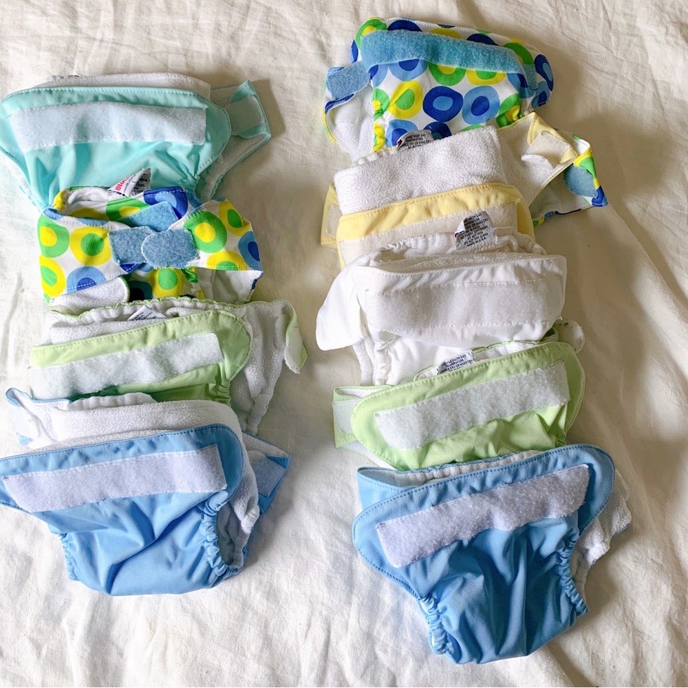 Blueberry AiO Cloth Diaper Lot (9) Size M